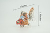 Goldfish, Spotted Fancy, Museum Quality, Hand Painted, Rubber, Fish, Realistic Figure, Diorama Model, Replica, Toy, Kids, Replica, Educational, Gift, 2 Inches CH1013 BB218