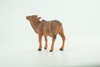 Cow, Calf, Baby, Brown, Hand Painted, Museum Quality, Hard Rubber, Realistic Animal, Diorama Model, Toy, Kids, Educational, Gift,  2 1/2 Inches.   CH1030 BB218