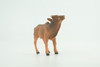 Cow, Calf, Baby, Brown, Hand Painted, Museum Quality, Hard Rubber, Realistic Animal, Diorama Model, Toy, Kids, Educational, Gift,  2 1/2 Inches.   CH1030 BB218