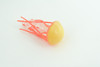 Jellyfish, Orange, Common, Sea jellies, Subphylum Medusozoa, Very Nice Rubber Design, Educational, Hand Painted, Diorama Model, Realistic, Toys, Kids, Gift,  3 Inches.  CH1043 BB216