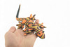 Lizard, Reptiles, Orange, Hand Made In Thailand, Sand Creatures, Paper Weight, Bean Bag, Cornhole, Game, Toy, Kids, Educational, Gift,  16  Inches.     TH64 BB303