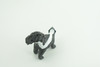 Skunk, Polecat, Stink-badger, Museum Quality, Hand Painted, Rubber Animal, Educational, Realistic, Figure, Diorama Model, Replica, Kids, Gift,    2 Inches.   CH1057 BB218