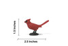 Cardinal, Northern Cardinal, Grosbeak, Museum Quality, Educational, Hand Painted, Rubber Bird, Realistic Toy Figure, Diorama Model, Kids, Gift,   2 1/2 Inches. CH1063 BB222