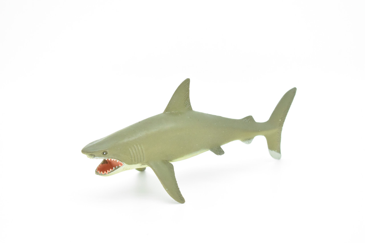 Great White Shark, Squeaks, Very Nice Design, Hand Painted, Rubber, Educational, Diorama Model, Realistic Figure, Figurine, Replica,  6 Inches. 