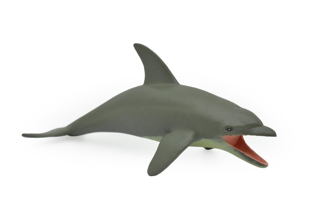 Dolphin, Porpoise, Marine Mammal, Very Nice Design, Hand Painted, Rubber, Educational, Diorama Model, Realistic Figure, Figurine, Replica,  6 Inches. 
