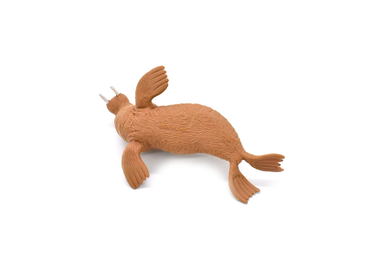 Walrus, Marine Mamma, Very Nice Design, Hand Painted, Rubber Animal, Educational, Diorama Model, Realistic Figure, Figurine, Replica, Toy, Kids, 5 Inches. 
