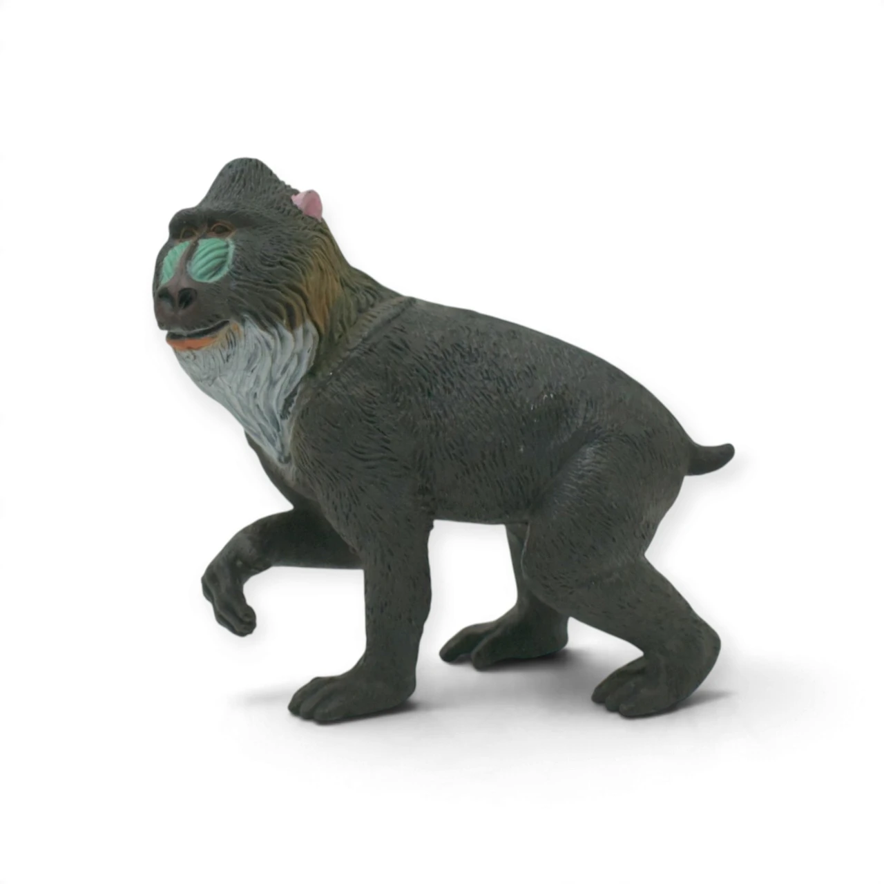 Mandrill Baboon, Very Nice Design, Hand Painted, Rubber Animal, Educational, Diorama Model, Realistic Figure, Figurine, Replica, Toy, Kids, Gift, 3 Inches. F579 B121