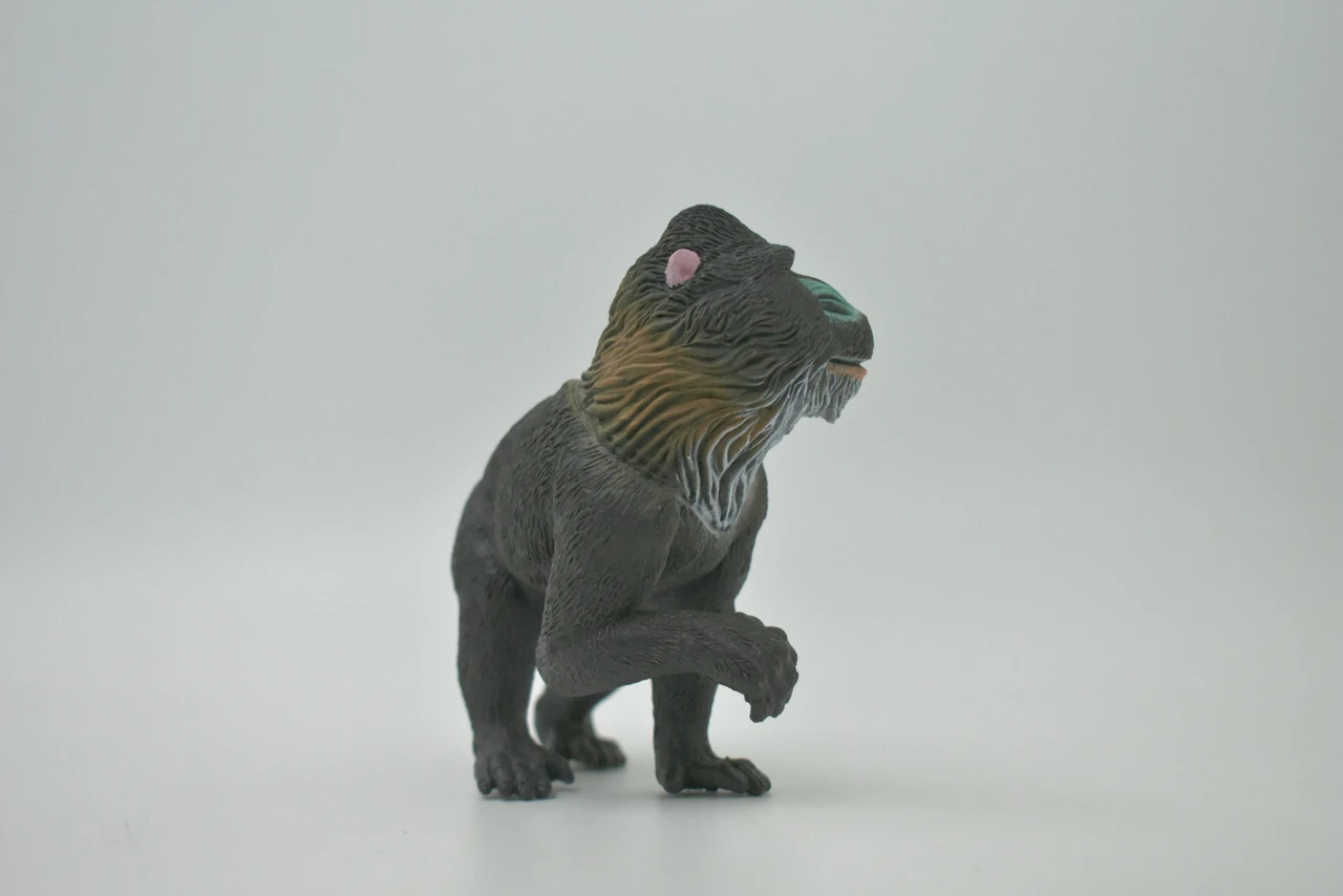 Mandrill Baboon, Very Nice Design, Hand Painted, Rubber Animal, Educational, Diorama Model, Realistic Figure, Figurine, Replica, Toy, Kids, Gift,    3 Inches.   F579 B121    