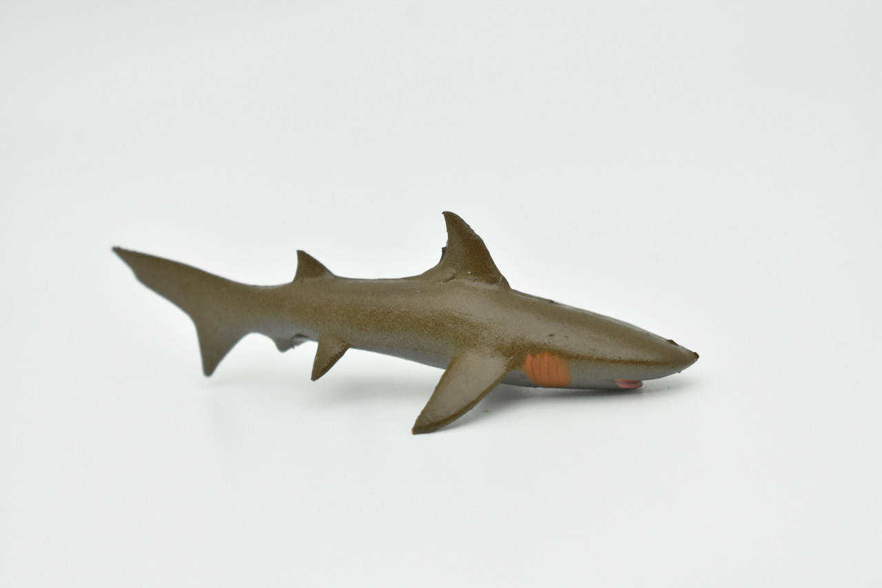Gray Reef Shark, Very Nice Rubber Design, Hand Painted, Realistic, Figure, Toy, Kids, Educational, Gift,        3"  