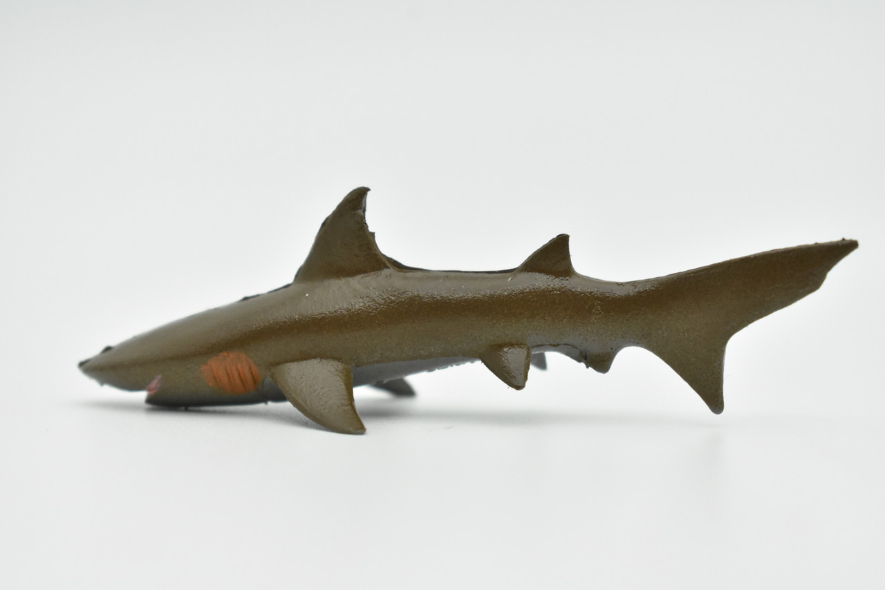 Gray Reef Shark, Very Nice Rubber Design, Hand Painted, Realistic, Figure, Toy, Kids, Educational, Gift,        3"  
