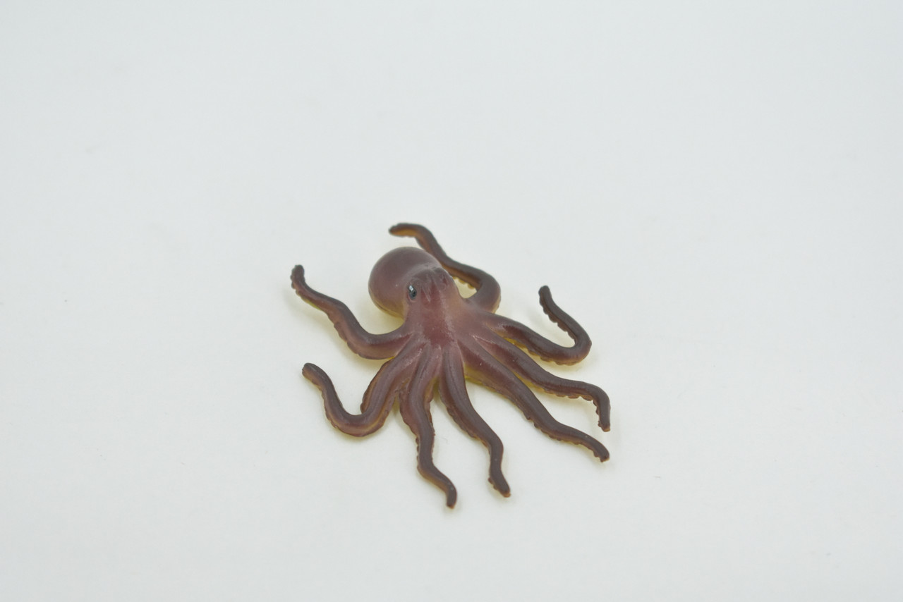 Octopus,  Octopuses, Rubber Octopodes, Saltwater, Realistic, Rubber, Design, Educational, Figure, Lifelike, Model, Replica, Gift    2 1/2"    F600 B34