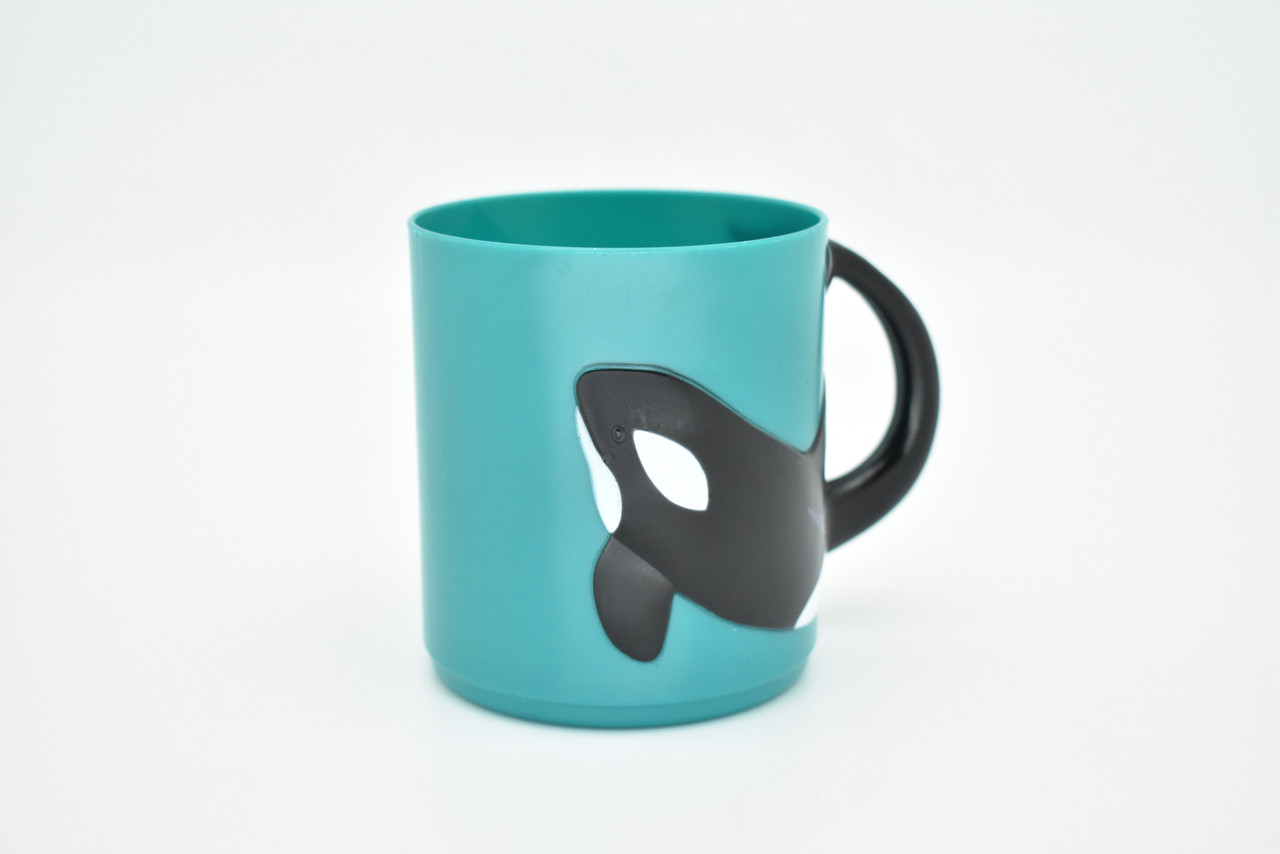 Orca, Killer Whale, Children's Plastic Drinking Cup, Turquoise   -   F649T B128