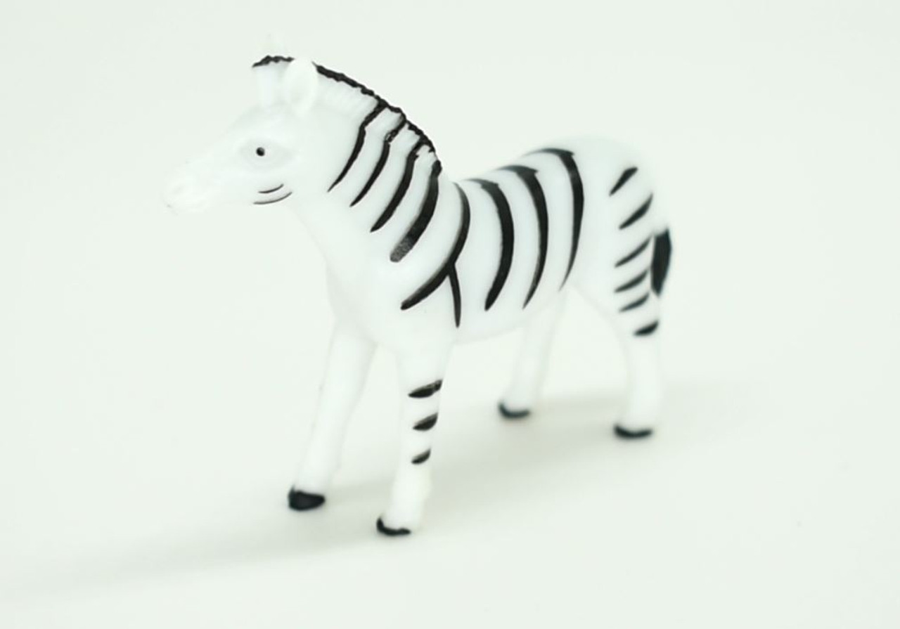 Zebra, Plastic Toy Animal, Kids Gift, Realistic Figure, Educational Model, Replica, Gift,         2 1/4 "    F762 B306