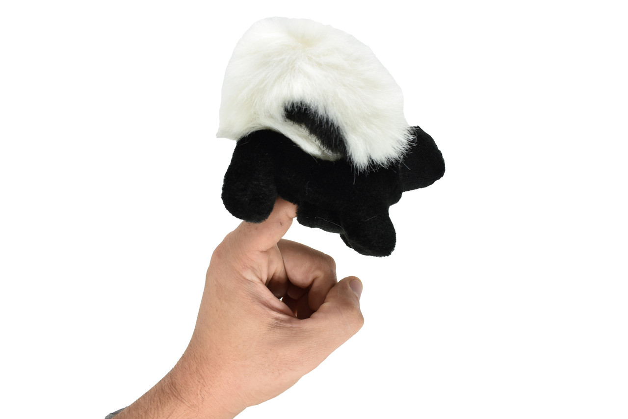 Skunk Finger Puppet, Very Nice Plush Skunk, Stuffed Animal, Educational, Realistic, Lifelike Model, Gift,   4"    F1591 B75
