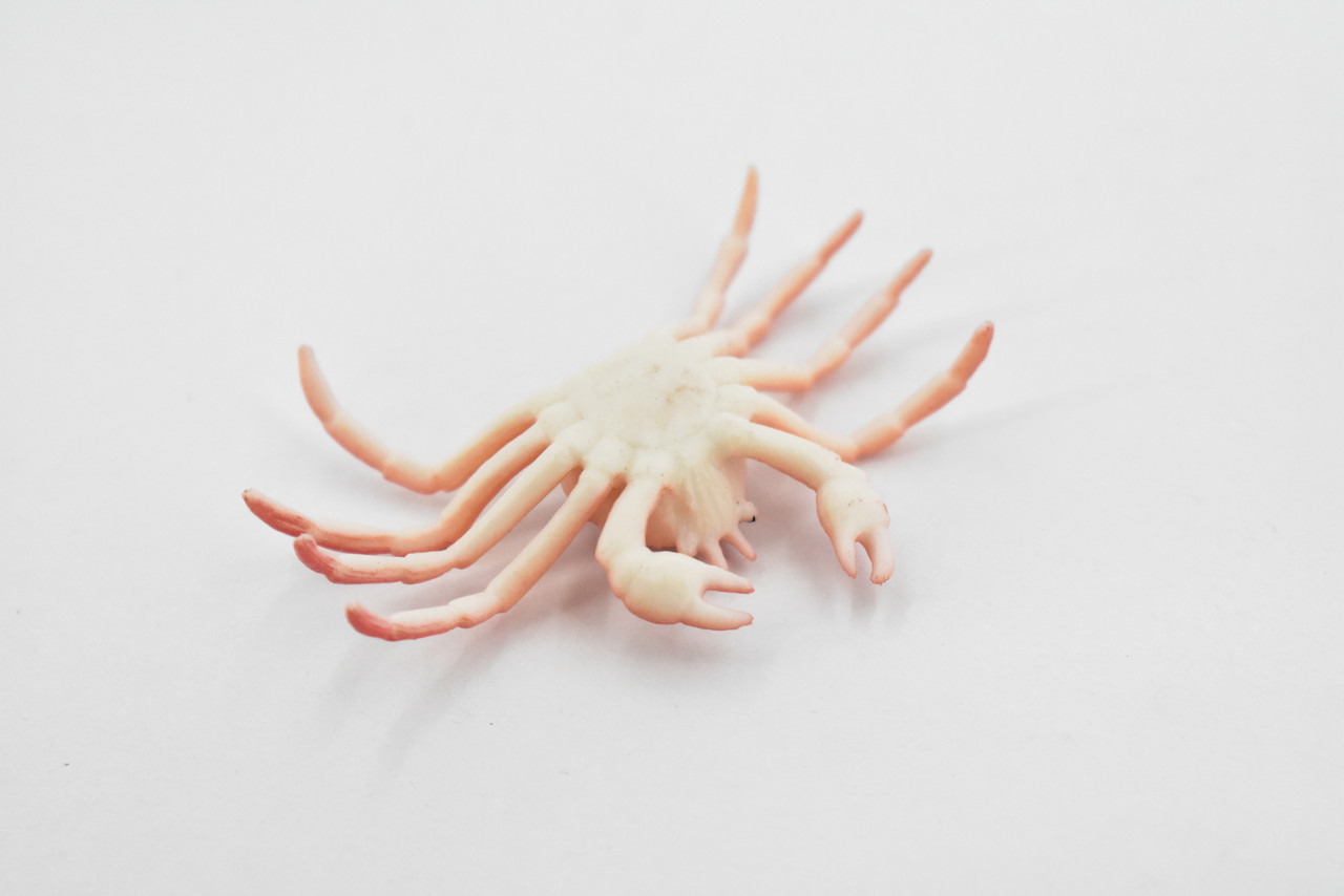 Crab, King Crab, Rubber, Crustaceans, Educational, Realistic, Hand Painted, Figure, Lifelike Figurine, Replica, Gift,        2 1/2"     F938 B157