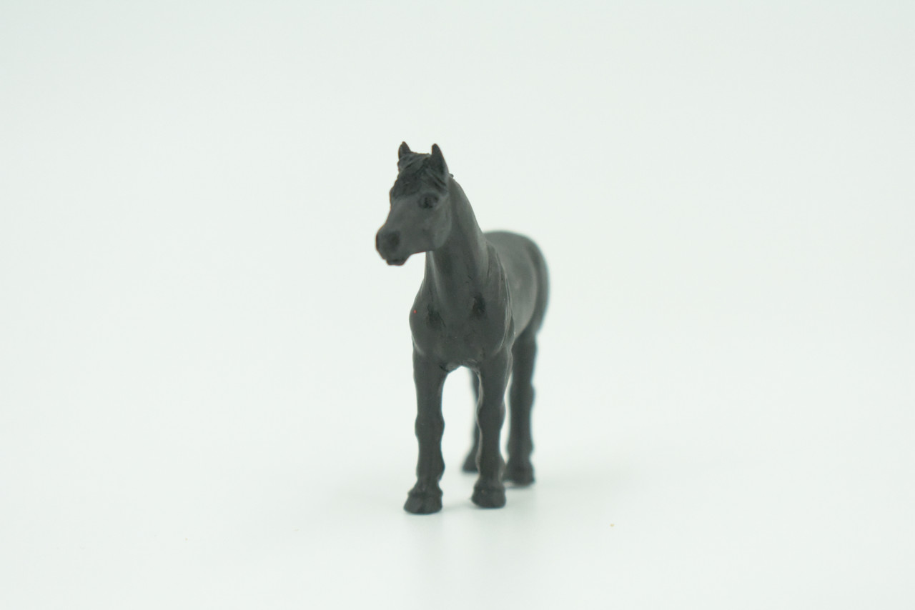 Percheron Horse, Hard Rubber, Hand Painted, Realistic, Figure, Model, Replica, Toy, Kids, Educational, Gift,    2 1/2"    F7016 B97