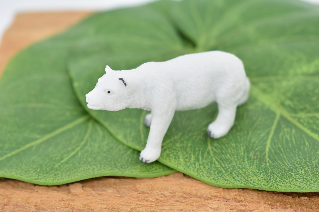 Polar Bear, Ursus maritimus, Polarbear, Very Nice Plastic Animal, Hand Painted, Realistic, Educational, Lifelike, Diorama Model, Replica, Toy,  2 1/2 Inches.