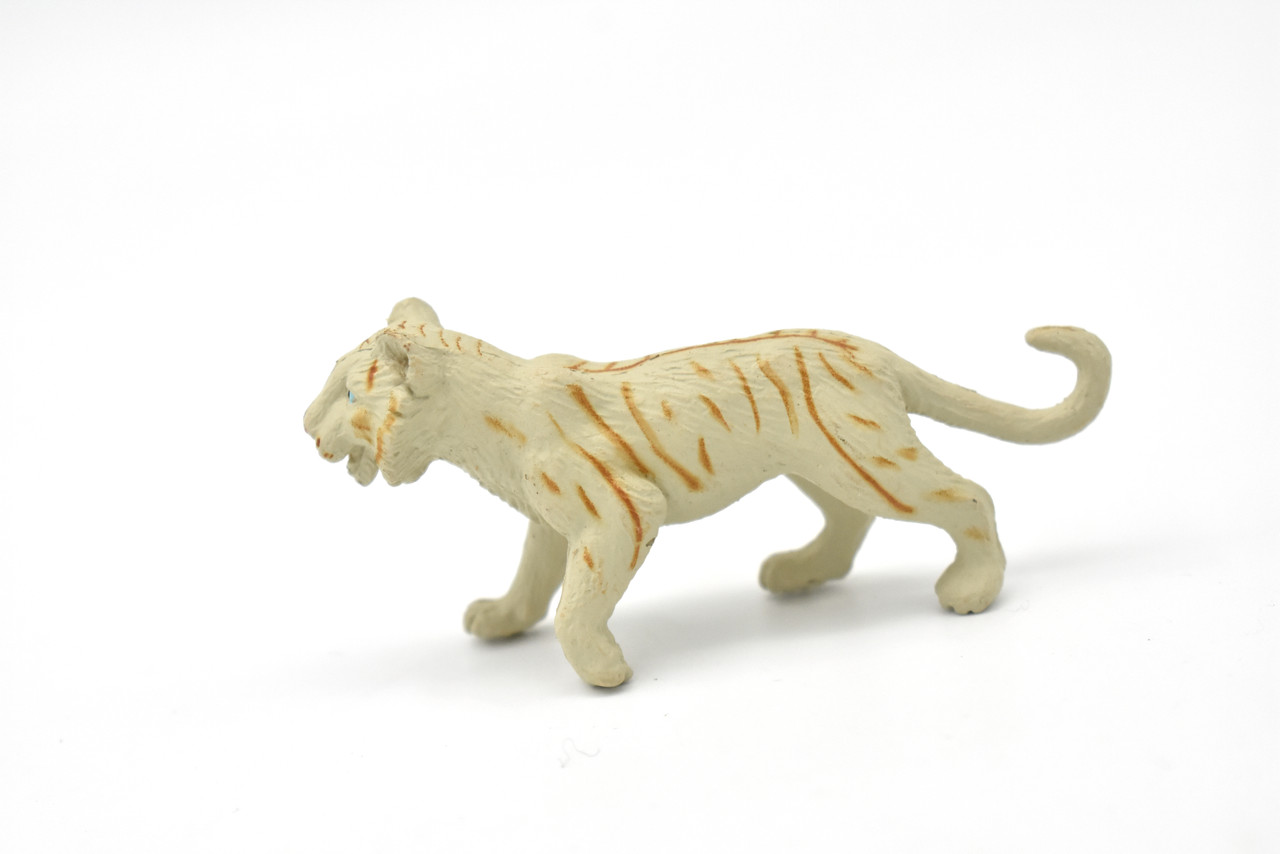 Tiger, White, Realistic Toy Model Plastic Replica Animal Kids Educational Gift  3" F7029 B26