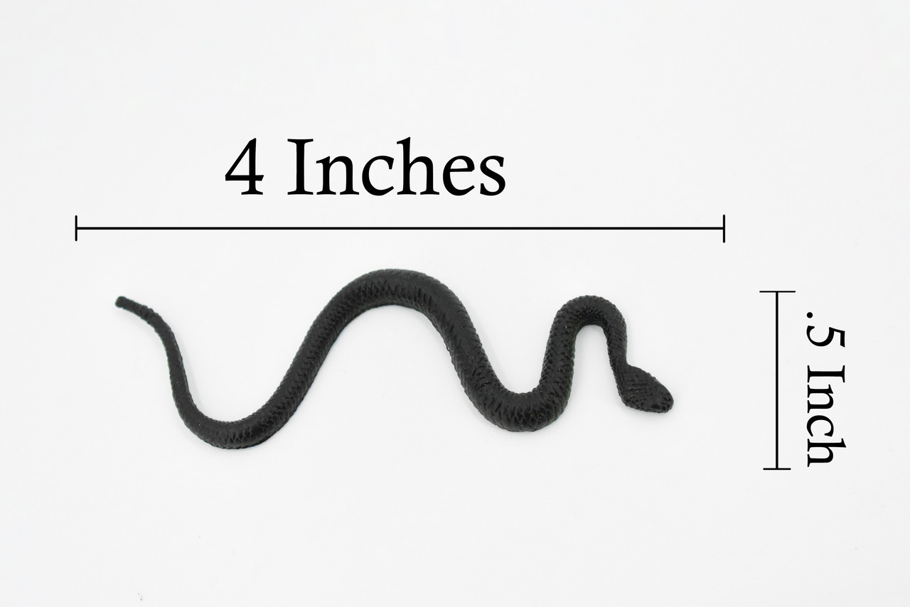 Snake, Black Water Snake, Rubber Reptile, Educational, Realistic Hand Painted, Figure, Lifelike Model, Figurine, Replica, Gift,     4 '       F7043 B165