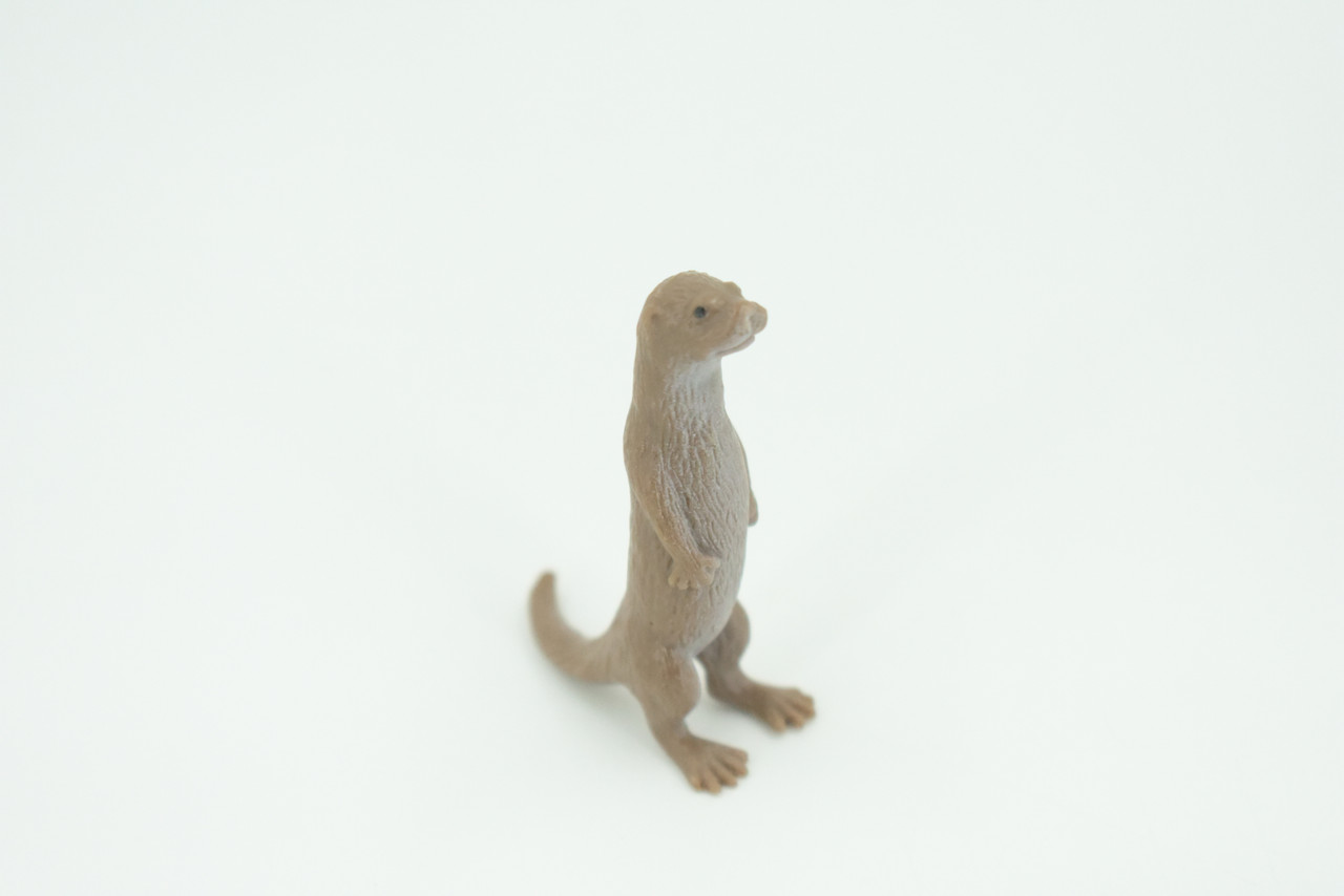 River Otter Standing, Very Nice Rubber Animal, Educational, Hand Painted, Realistic Figure, Lifelike Design, Toy, Kids, Gift,     2 Inches.   F7047 B30
