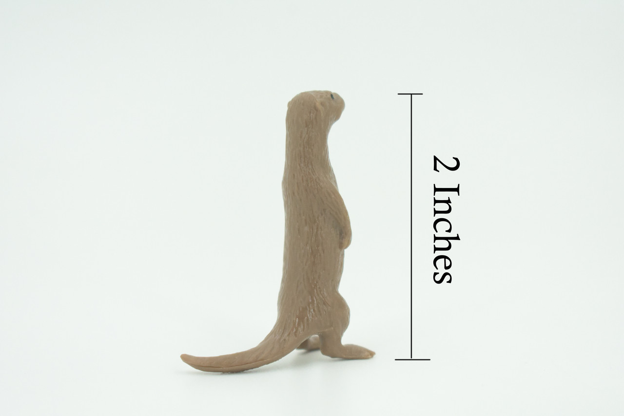 River Otter Standing, Very Nice Rubber Animal, Educational, Hand Painted, Realistic Figure, Lifelike Design, Toy, Kids, Gift, 2 Inches.
