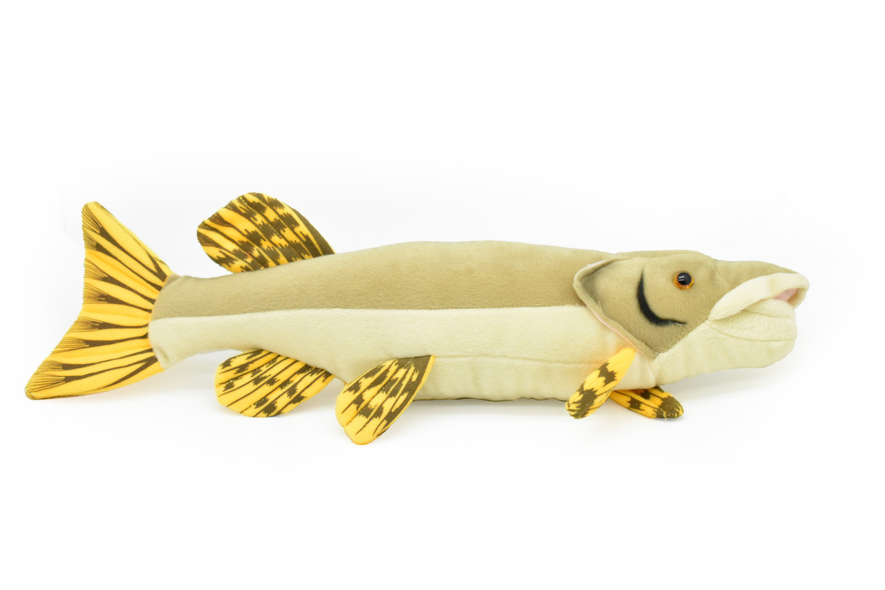 Pike, Great Northern Pike, Very Nice Plush Fish, Stuffed Animal, Educational, Toy, Kids, Realistic Figure, Gift,     17"