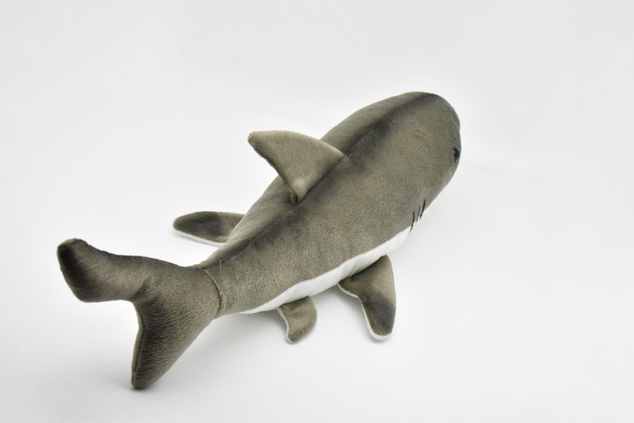 Great White Shark Plush Toy, Realistic Stuffed Animal, Fish,  Lifelike, Stuffed Shark, Soft, Toy, Educational, Kids, Gift        17"      F2421 BB55