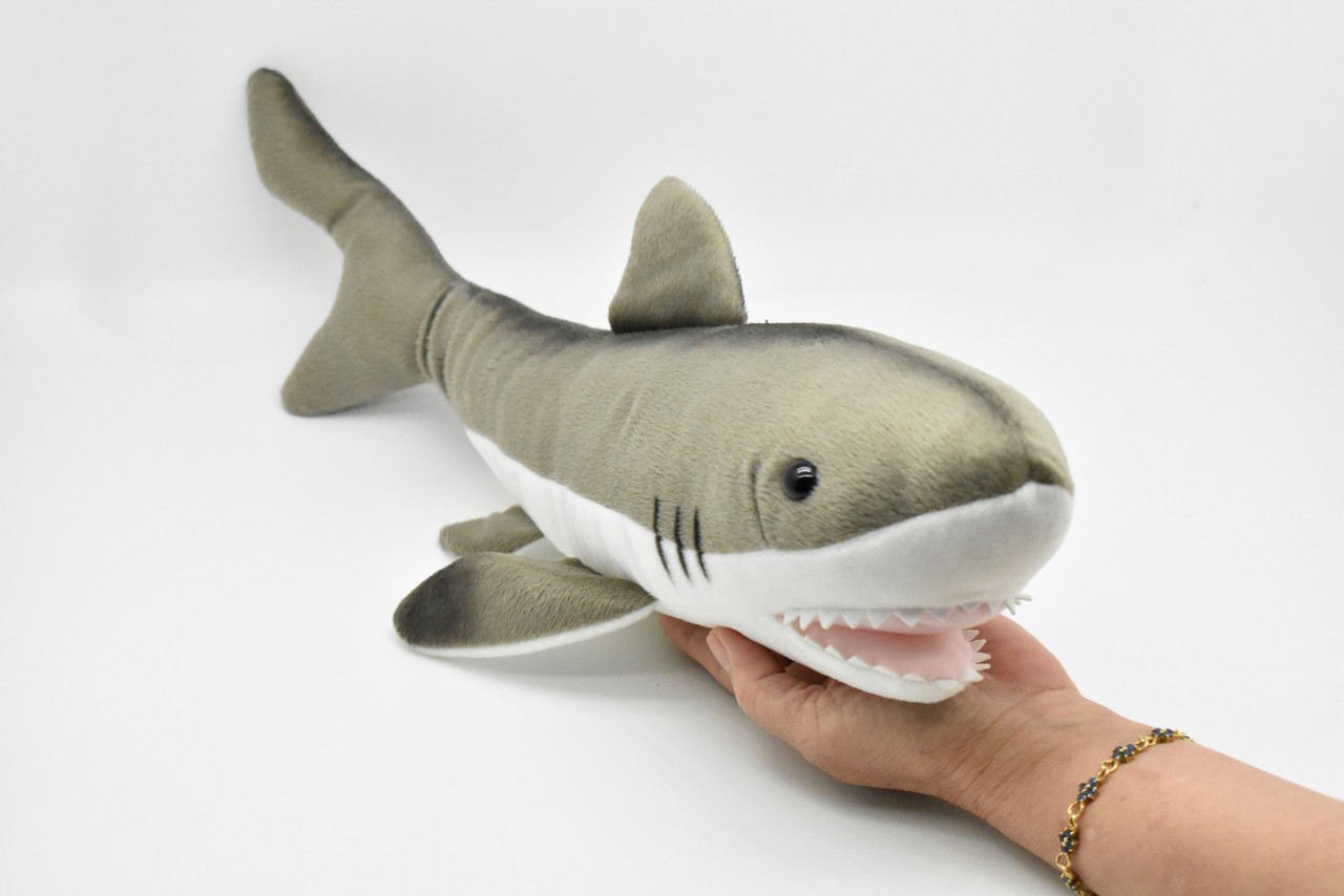 Great White Shark, Fish,  Realistic, Lifelike, Stuffed, Soft, Toy, Educational, Animal, Kids, Gift, Very Nice Plush Animal       17"