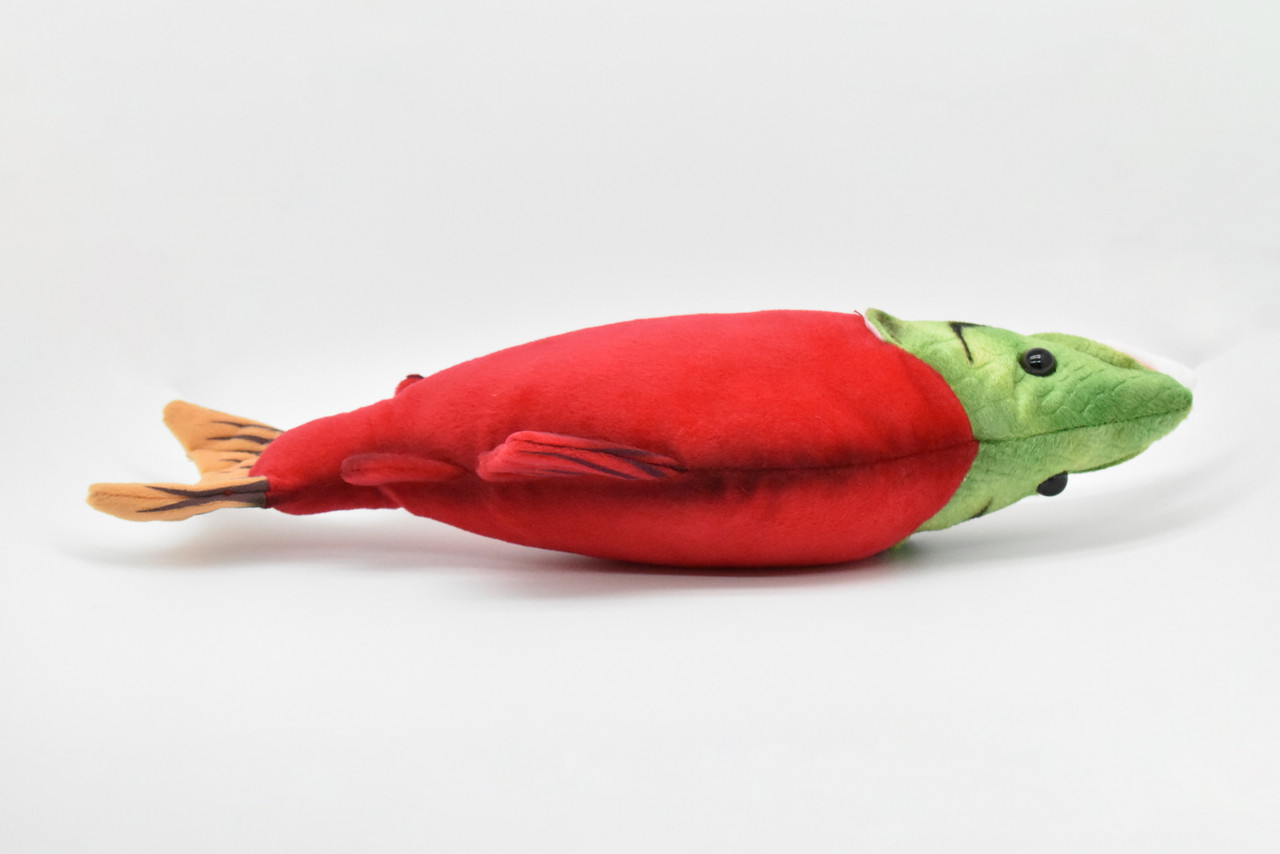 Sockeye Salmon Plush Toy, Realistic Stuffed Animal, Soft Plush Fish, Stuffed Fish, Educational, Toy, Kids, Gift,     17"     F3004 BB54