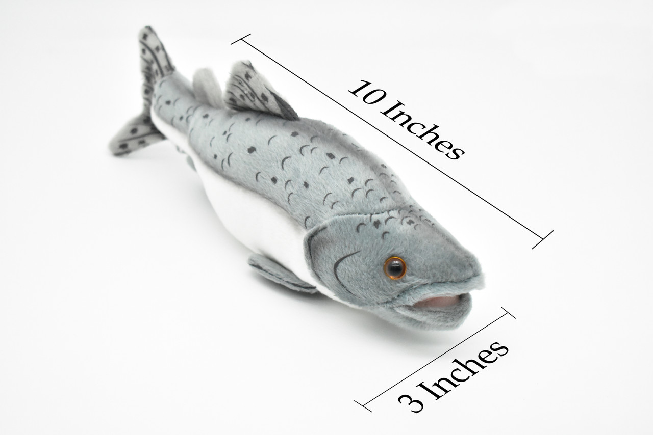 Chinook Salmon, King, Tyee, Fish, Very Nice Plush Fish, Stuffed Animal, Educational, Toy, Kids, Realistic Figure, Gift,          10"