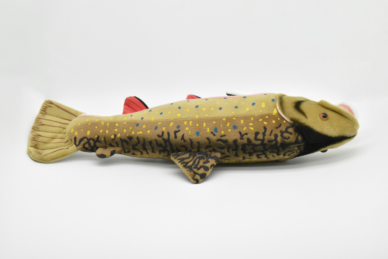 Brook Trout Plush Toy, Realistic Stuffed Animal, Brookie, Soft Plush Fish, Stuffed Fish, Educational, Toy, Kids, Gift,        17"         F2417 BB56