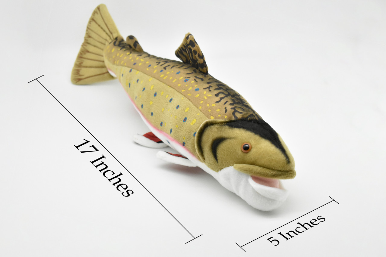 Brook Trout, Brookie, Very Nice Plush Fish, Stuffed Animal, Educational, Toy, Kids, Realistic Figure, Gift,        17"