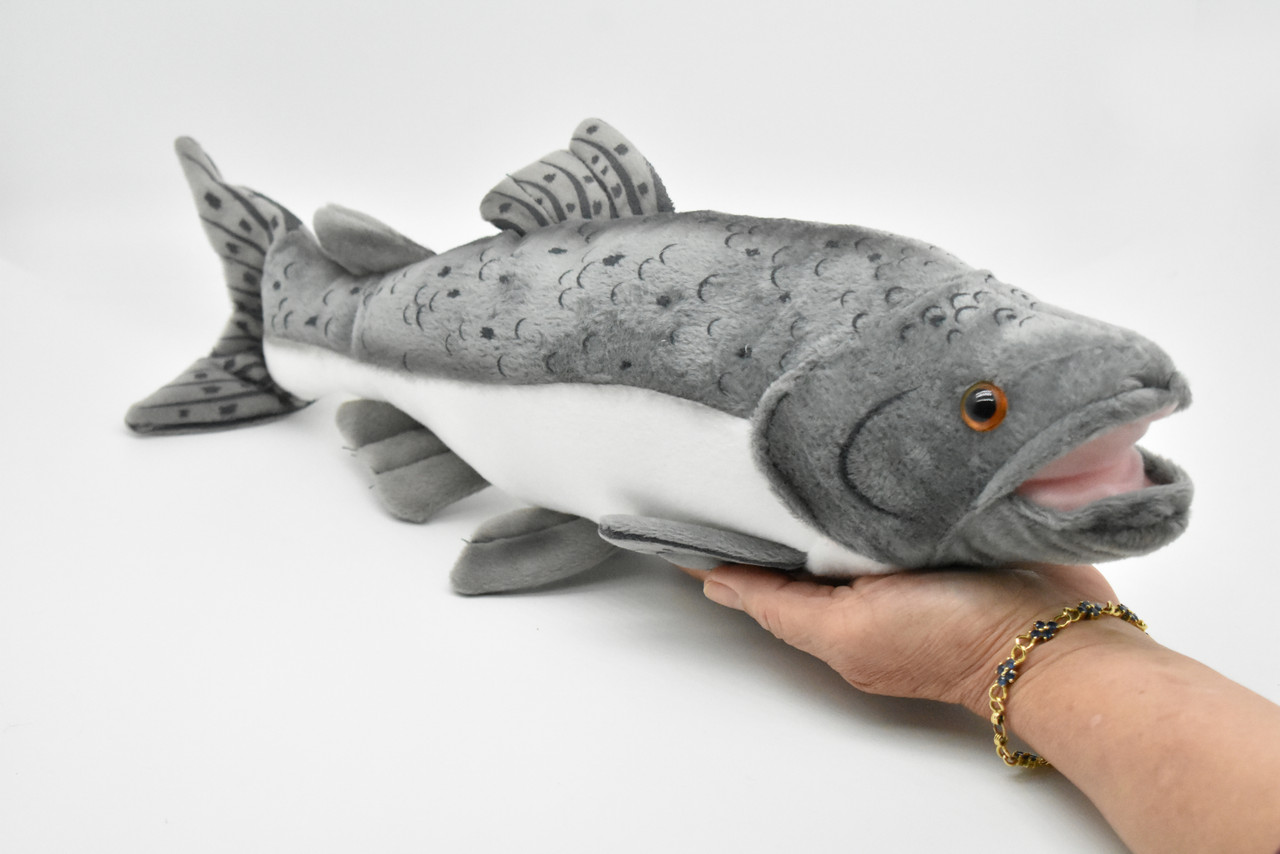 Chinook Salmon, King, Tyee, Fish, Very Nice Plush Fish, Stuffed Animal, Educational, Toy, Kids, Realistic Figure, Gift,           17"