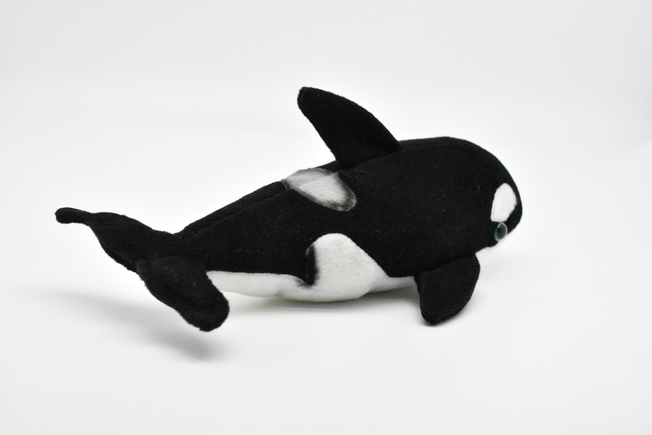 Orca, Killer Whale Plush Toy, Realistic Stuffed Animal, Lifelike, Stuffed Whale, Ocean, Mammal, Soft, Toy, Educational, Kids, Gift       10"     F2409 BB60
