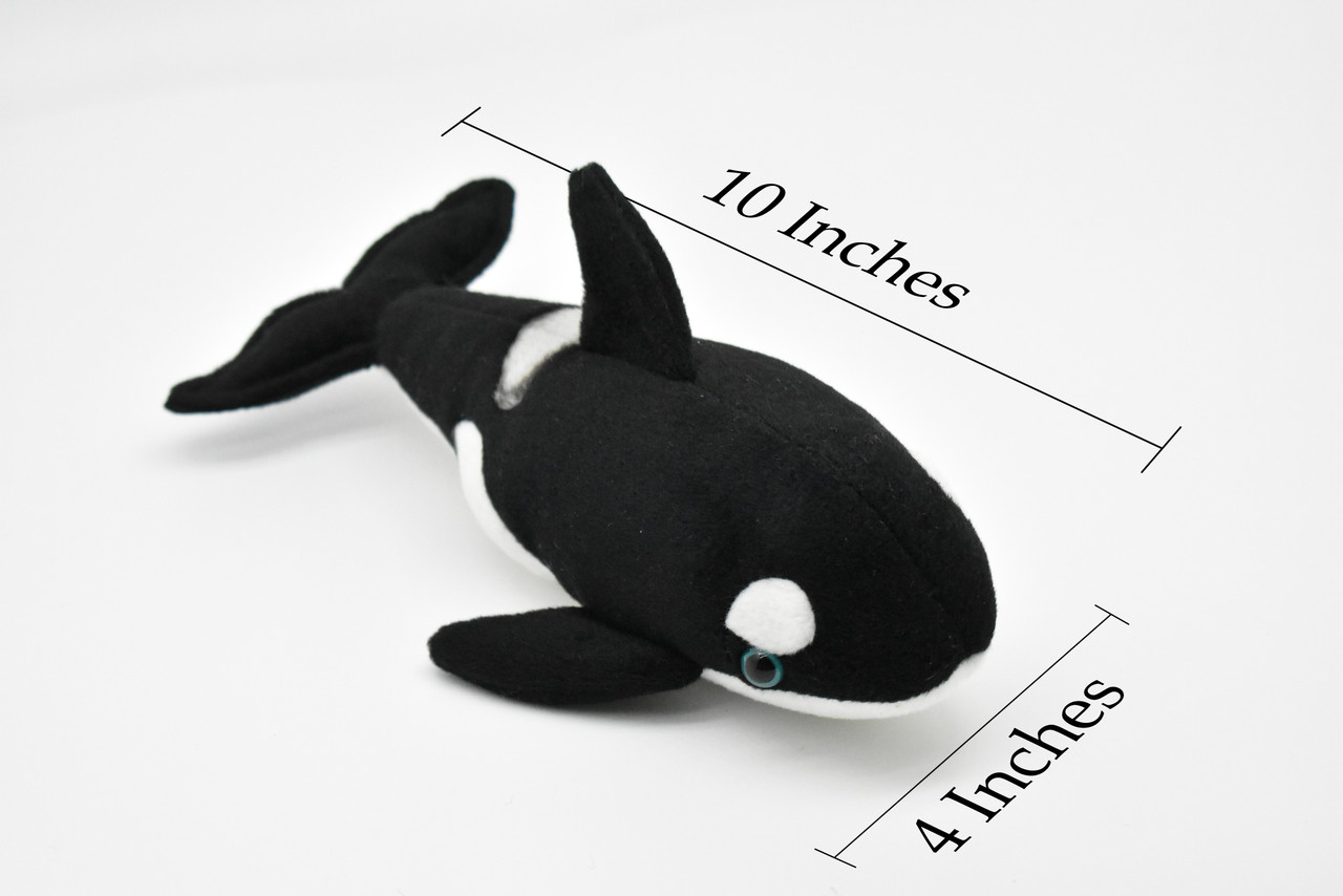 Orca, Killer Whale, Realistic, Lifelike, Stuffed, Ocean, Mammal, Soft, Toy, Educational, Animal, Kids, Gift, Very Nice Plush Animal      10" 