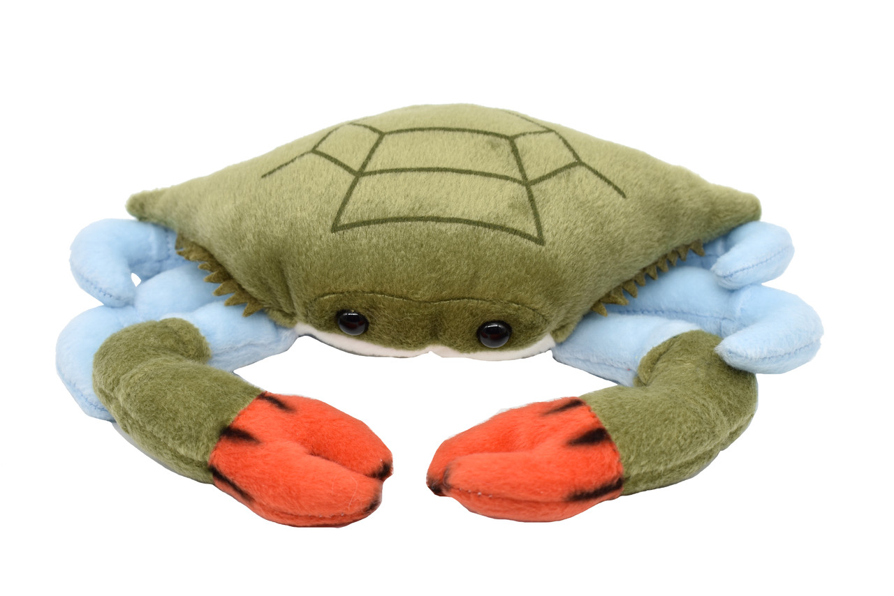 Blue Crab Plush Toy, Realistic Stuffed Animal, Stuffed Crab, Design, Educational, Toy, Kids, Realistic Figure, Lifelike, Soft Plush Crab       9"      F2426 BB52