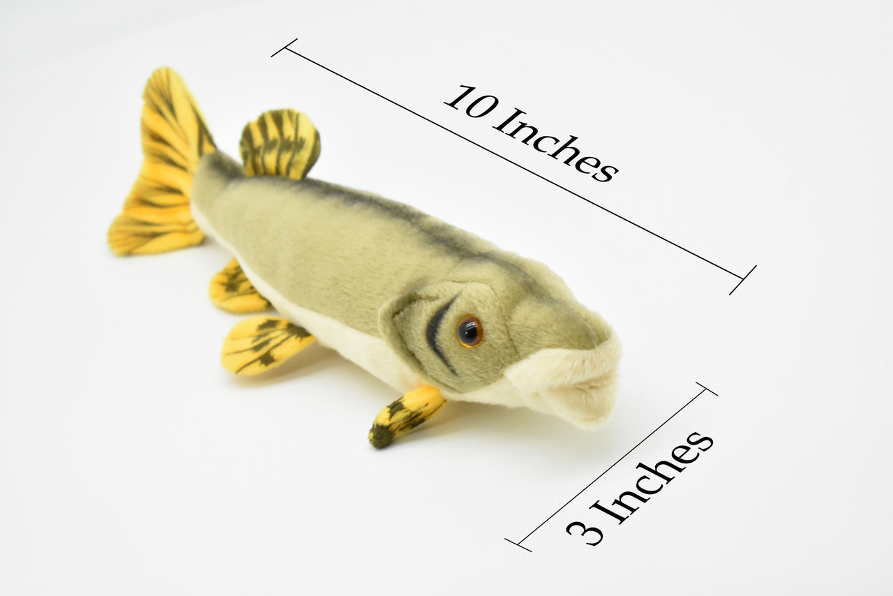 Pike, Great Northern Pike, Very Nice Plush Fish, Stuffed Animal, Educational, Toy, Kids, Realistic Figure, Gift,      10"  