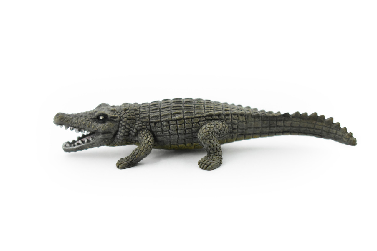 Crocodile, Australian Crocodile, Rubber Toy Reptile, Realistic Figure, Model, Replica, Kids, Educational, Gift,     3 1/2"     F1087 B170