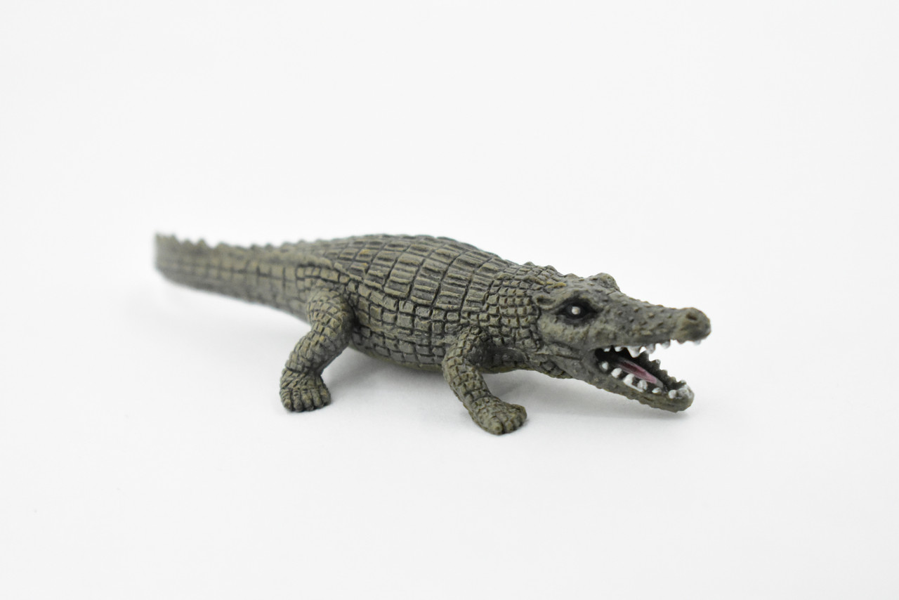 Crocodile, Australian Crocodile, Rubber Toy Reptile, Realistic Figure, Model, Replica, Kids, Educational, Gift,     3 1/2"     F1087 B170