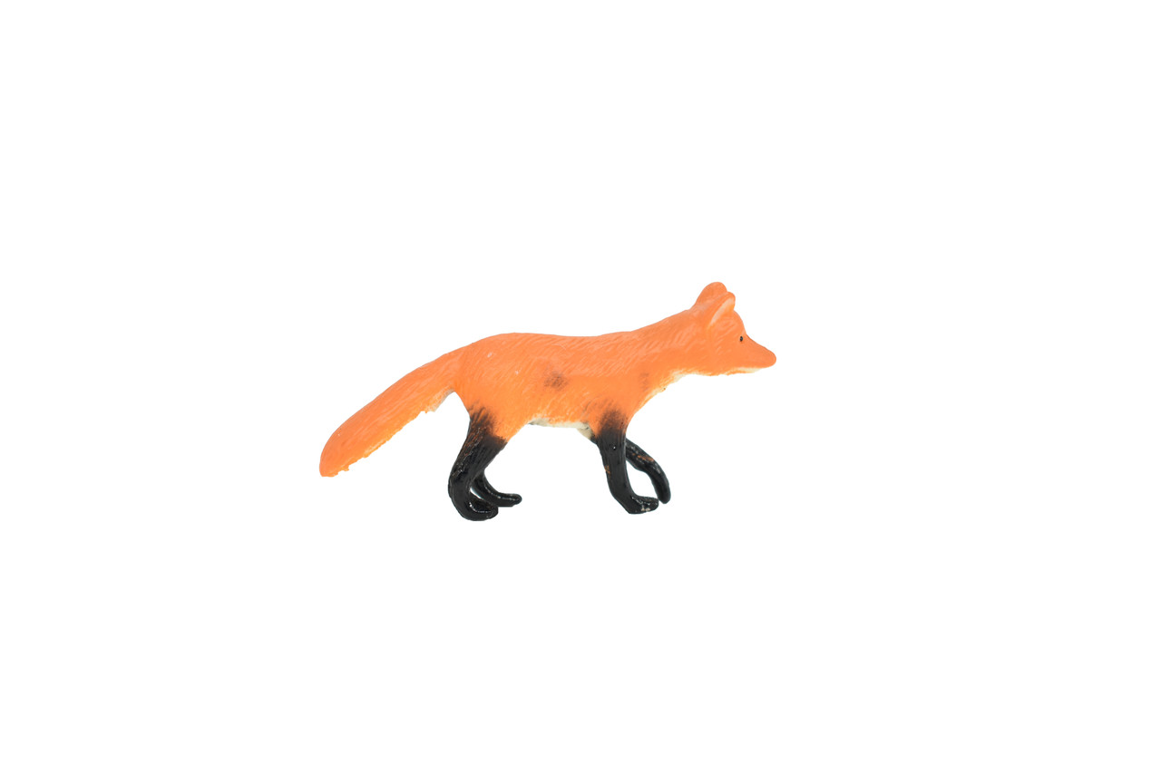 Fox, Red, Very Nice Plastic Animal, Educational, Toy, Kids, Realistic Figure, Lifelike Model, Figurine, Replica, Gift,    2 1/4"   F201 B9