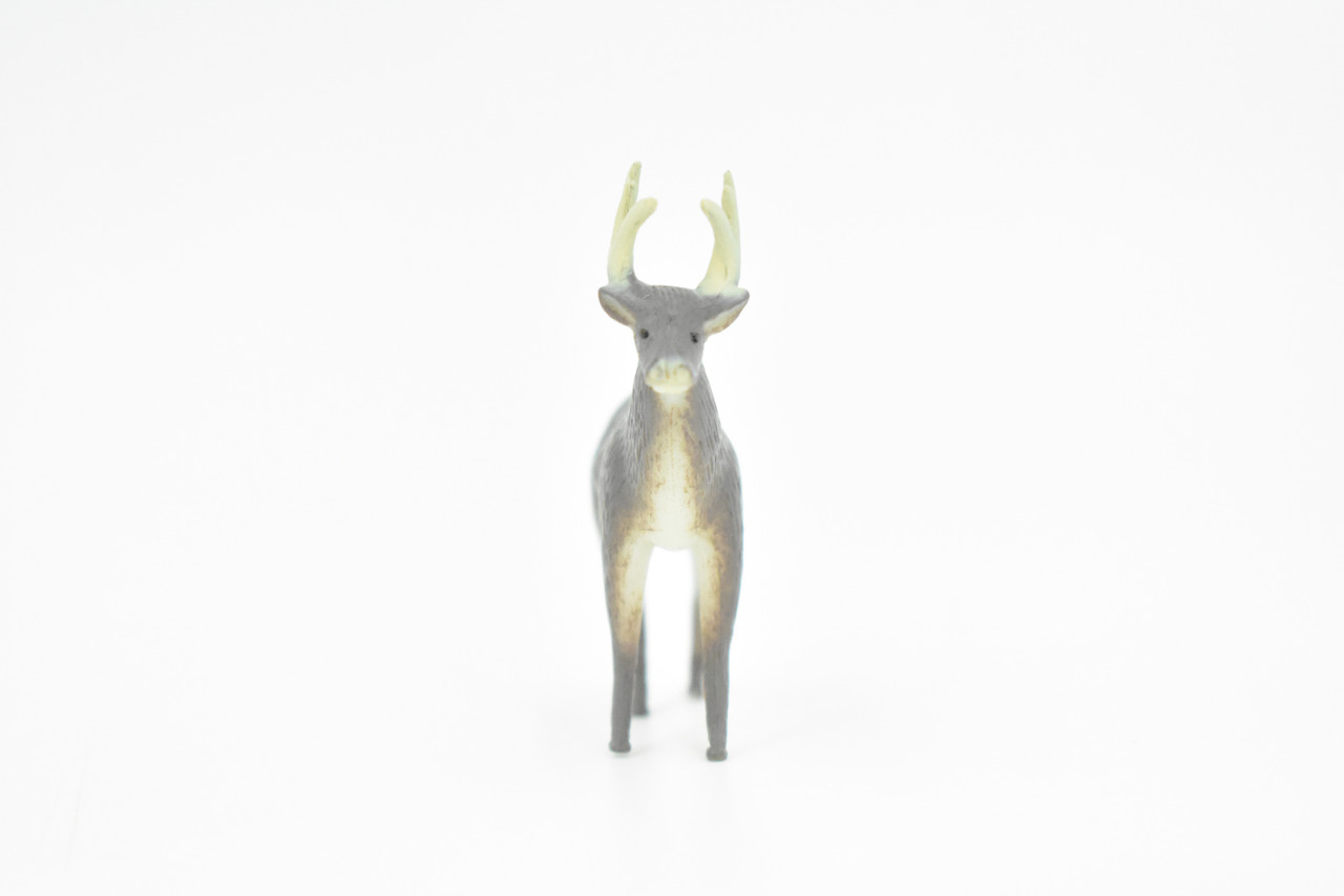 Deer, Whitetail, Very Nice Plastic Animal, Educational, Toy, Kids, Realistic Figure, Lifelike Model, Figurine, Replica, Gift,      2"     F211-B9 