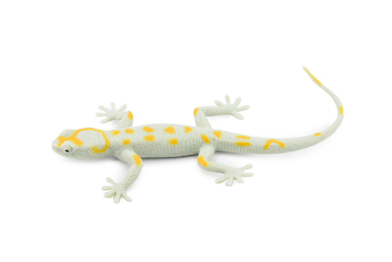 Gecko, Leaf-Toed Gecko, Lizard, Reptile, Rubber Toy, Realistic, Rainforest, Figure, Model, Replica, Kids, Educational, Gift,       4.1/2"     F6100 B381  