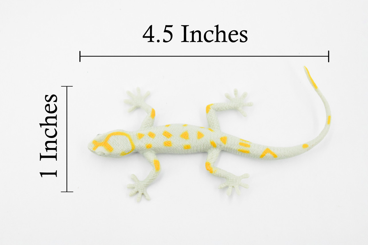 Gecko, Leaf-Toed Gecko, Lizard, Reptile, Rubber Toy, Realistic, Rainforest, Figure, Model, Replica, Kids, Educational, Gift,       4.1/2"     F6100 B381  