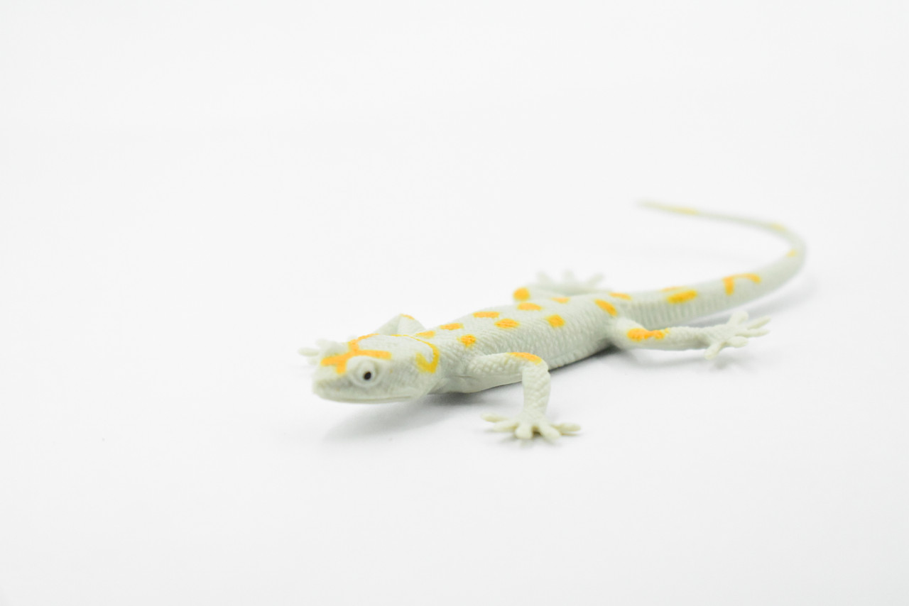 Gecko, Leaf-Toed Gecko, Lizard, Reptile, Rubber Toy, Realistic, Rainforest, Figure, Model, Replica, Kids, Educational, Gift,       4.1/2"     F6100 B381  