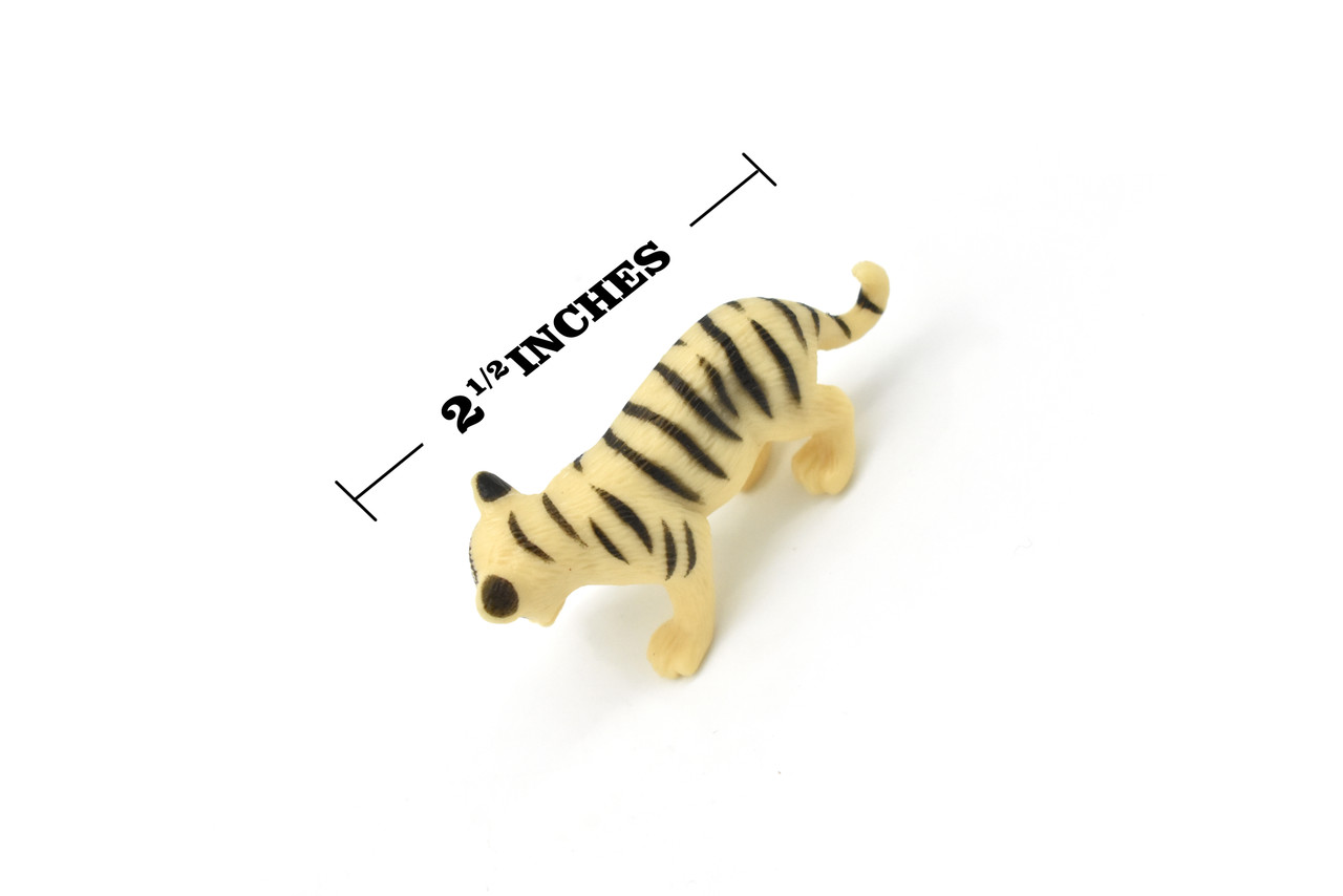 Tiger Cub, White, Realistic Toy Model Plastic Replica Animal Kids Educational Gift  2.5" F241 B206