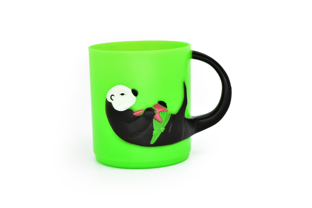 Sea Otter, Children's Plastic Drinking Cup, Green ~ F650GN-B382