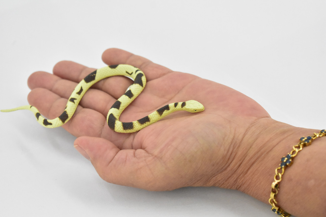 Eastern Copperhead Snake, Rubber Reptile, Educational, Realistic Hand Painted, Figure, Lifelike Model, Figurine, Replica,   5 Inches Long.
