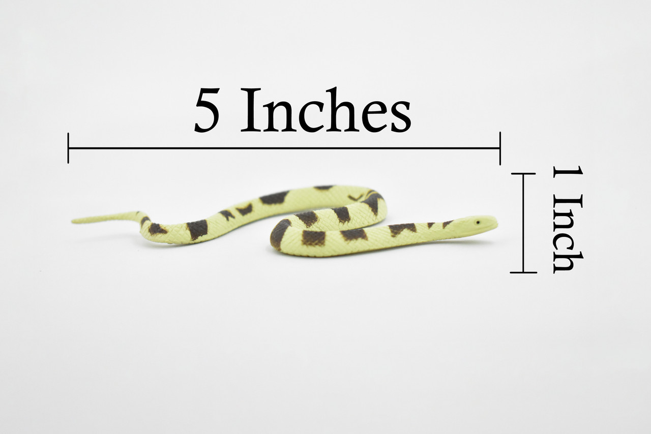 Eastern Copperhead Snake, Rubber Reptile, Educational, Realistic Hand Painted, Figure, Lifelike Model, Figurine, Replica,   5 Inches Long.