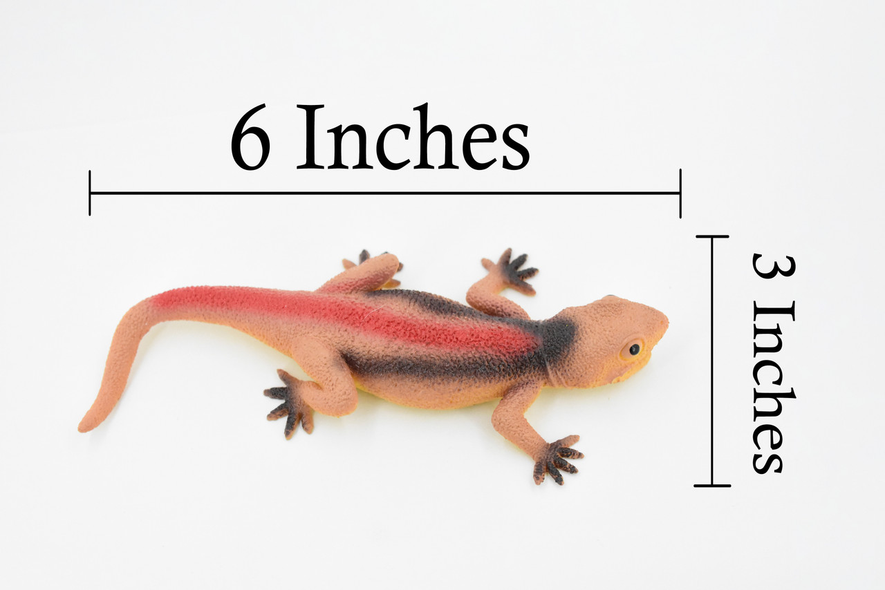 Lizard,  Red Stretchable Lizard, Rubber, Reptile Toy, Realistic Figure, Model, Replica, Kids, Educational, Gift,       6"        F2073 B15