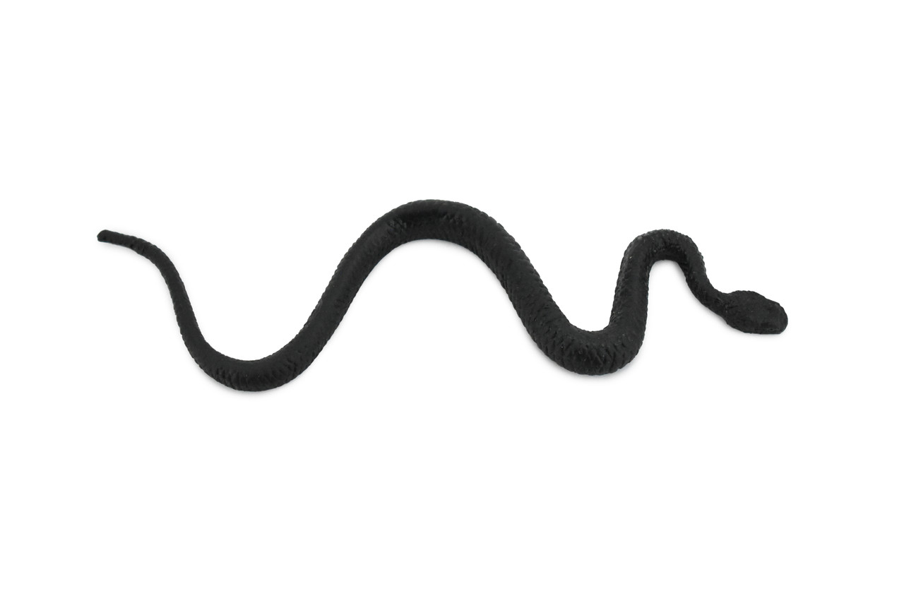 North American Racer, Snake, Rubber Reptile, Educational, Realistic Hand Painted, Figure, Lifelike Model, Figurine, Replica,  4 1/2 Inches.